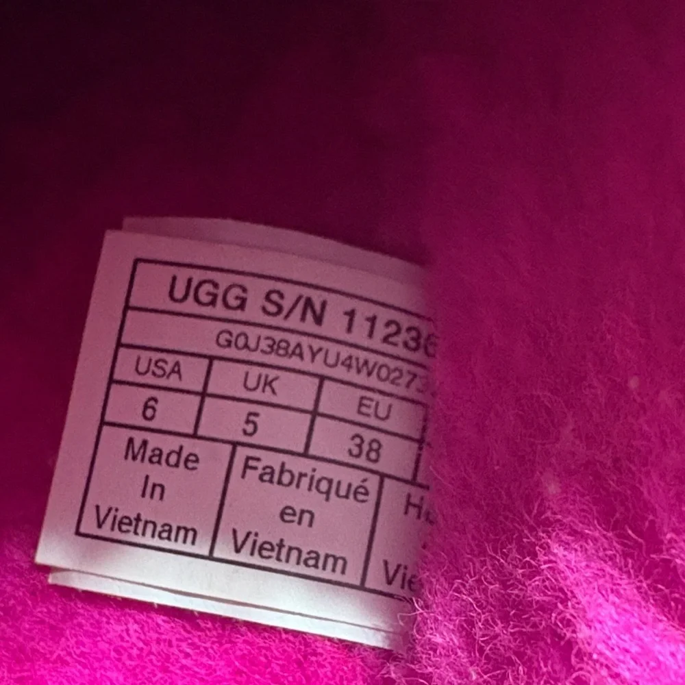 UGG Vibrant Pink Fuzzy Slippers